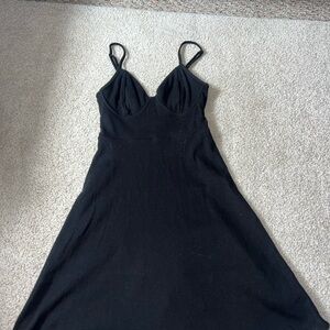 Elegant Black Spaghetti Strap Dress
